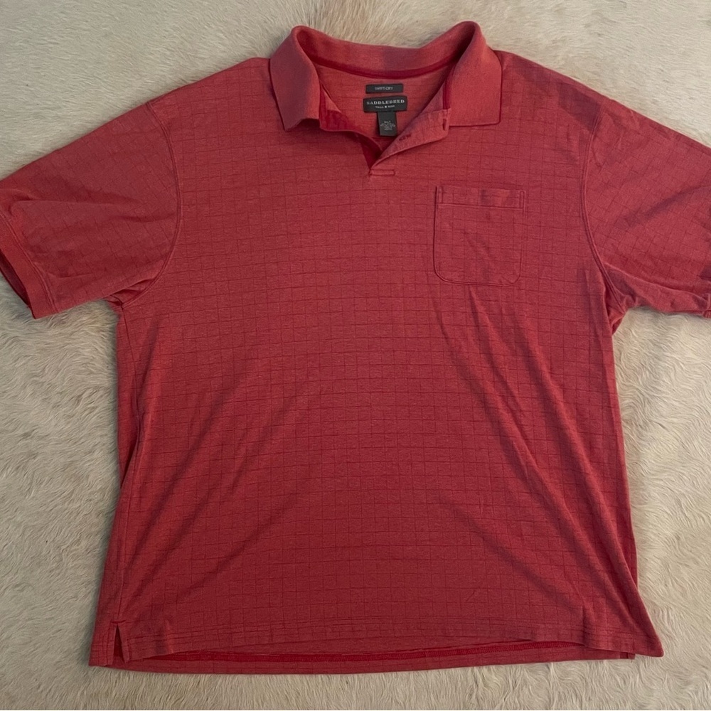 SADDLEBRED red short sleeve polo size 2XLT men’s